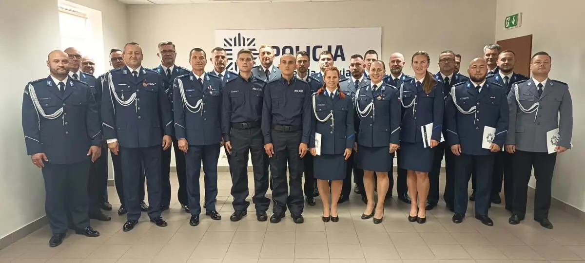 Uroczysta zbiórka w Komendzie Powiatowej Policji w Wolsztynie
